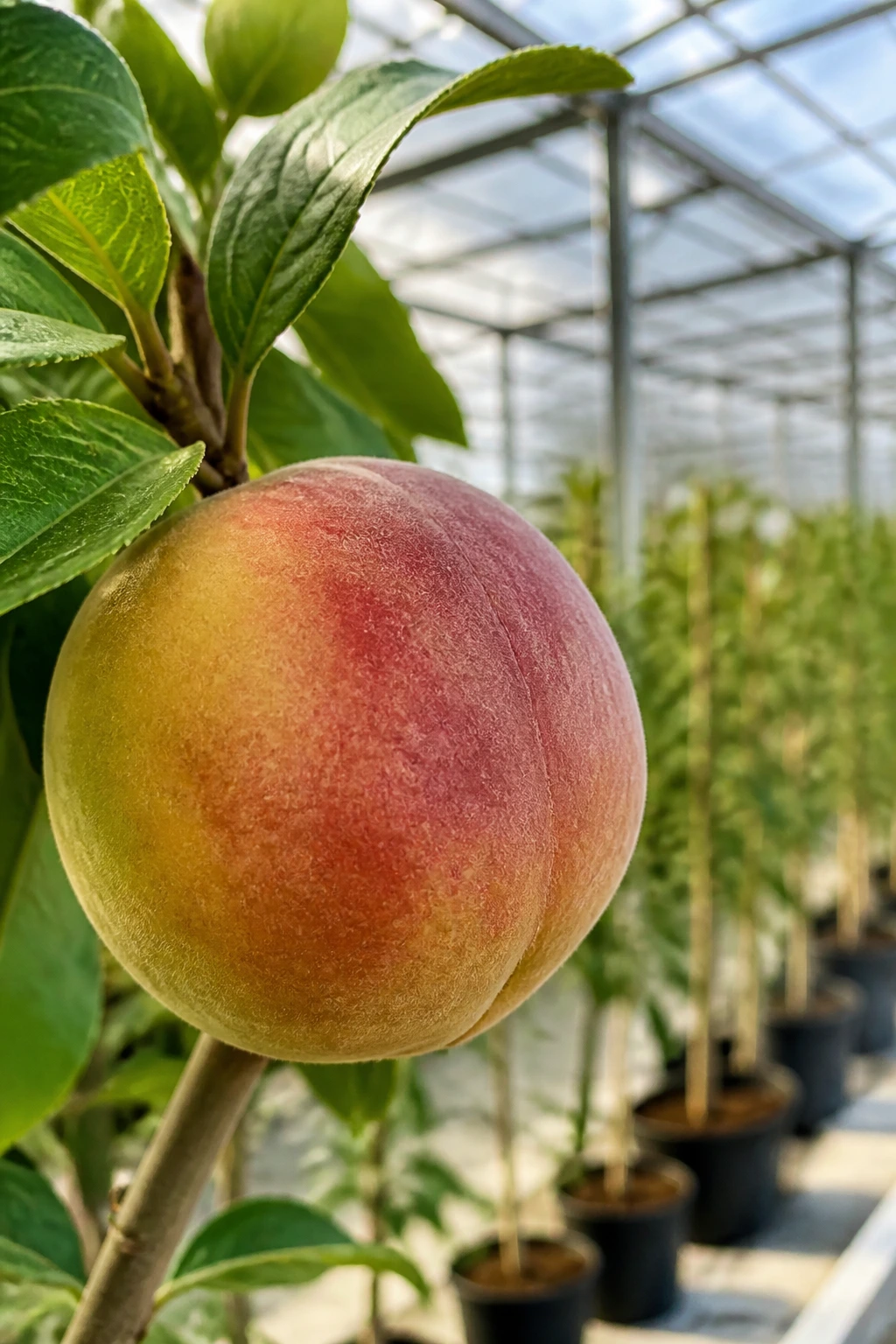 The Study Of Fruits Is Called "Pomology". 5 Close-up of a fruit with a greenhouse backdrop