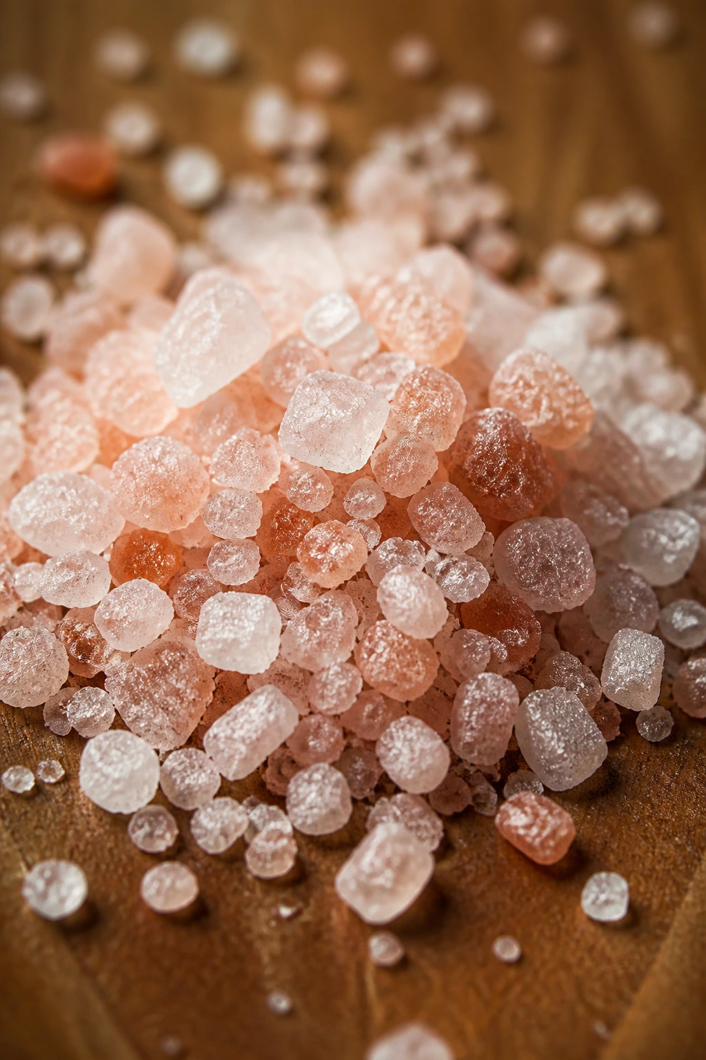 Is Banana Good or Bad for Your Heart? 2 Macro close-up of potassium salt crystals on wood