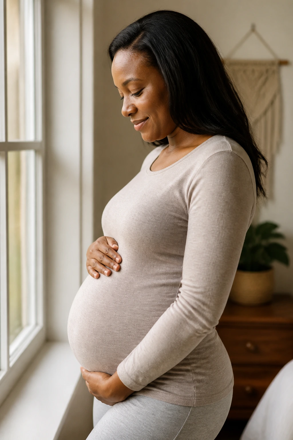 12 Surprising Health Benefits of Garden Egg Fruit 12 Portrait of a pregnant woman in warm natural light