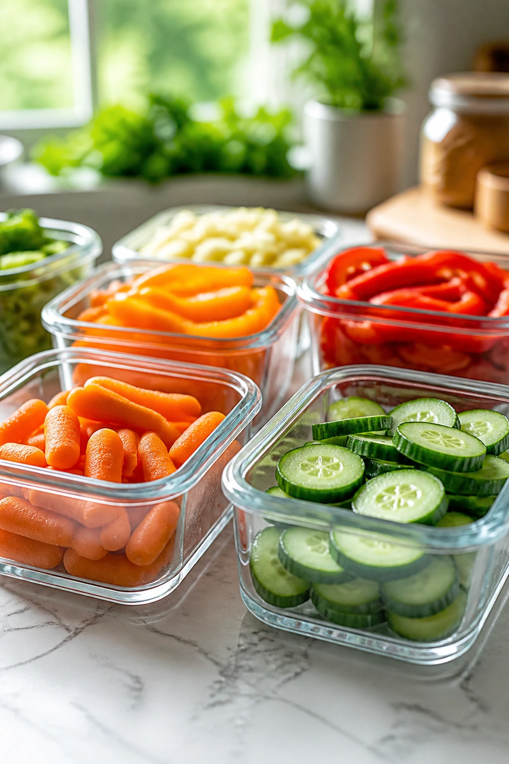 Vital Nutrients: Why Are Fruits And Vegetables Important? 14 See-through containers of pre-cut vegetables ready to eat