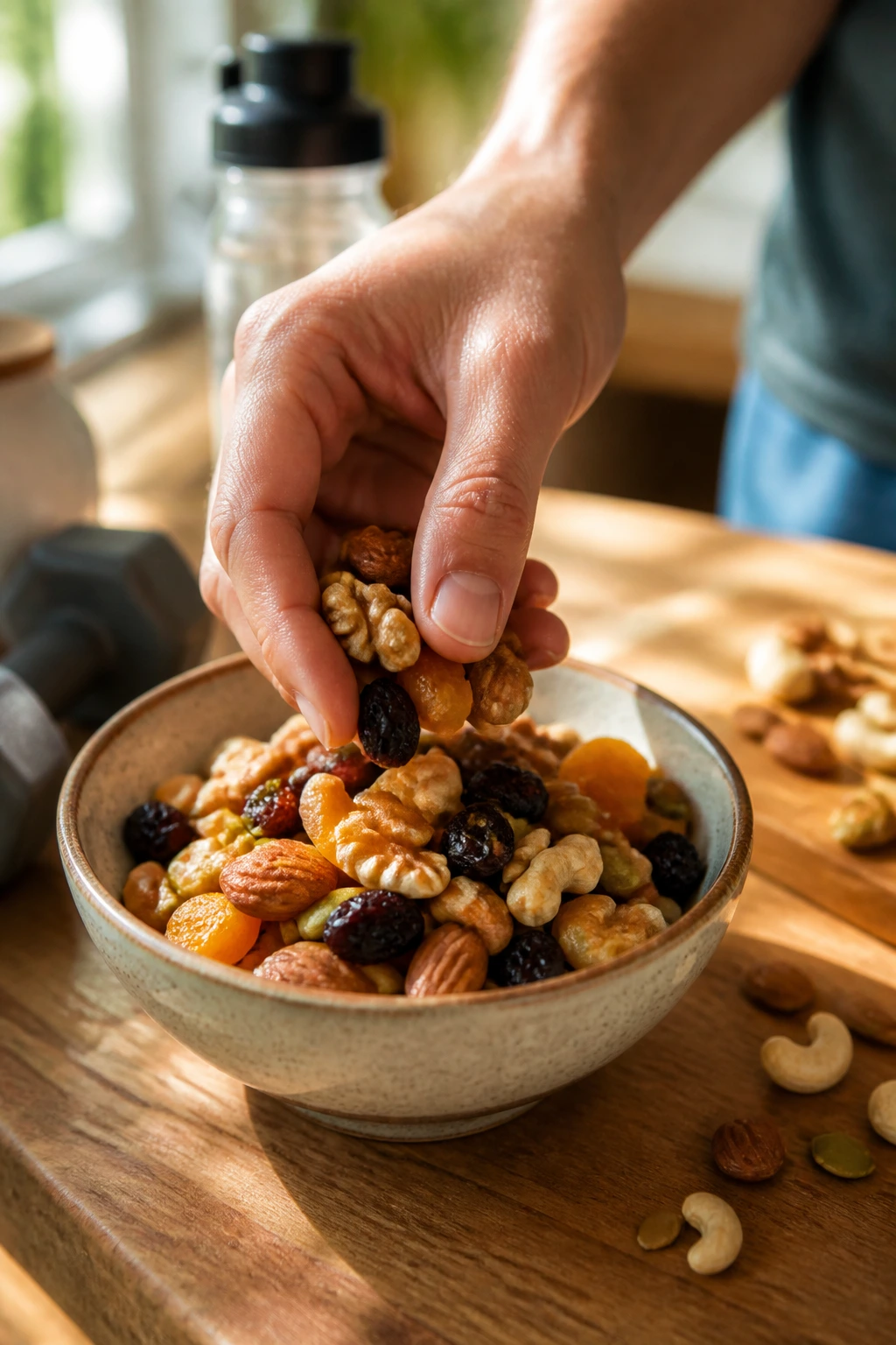 Boost Your Performance: 12 Must-Have Dry Fruits Before Workout 4 Handful of dry fruits ready to fuel a pre workout
