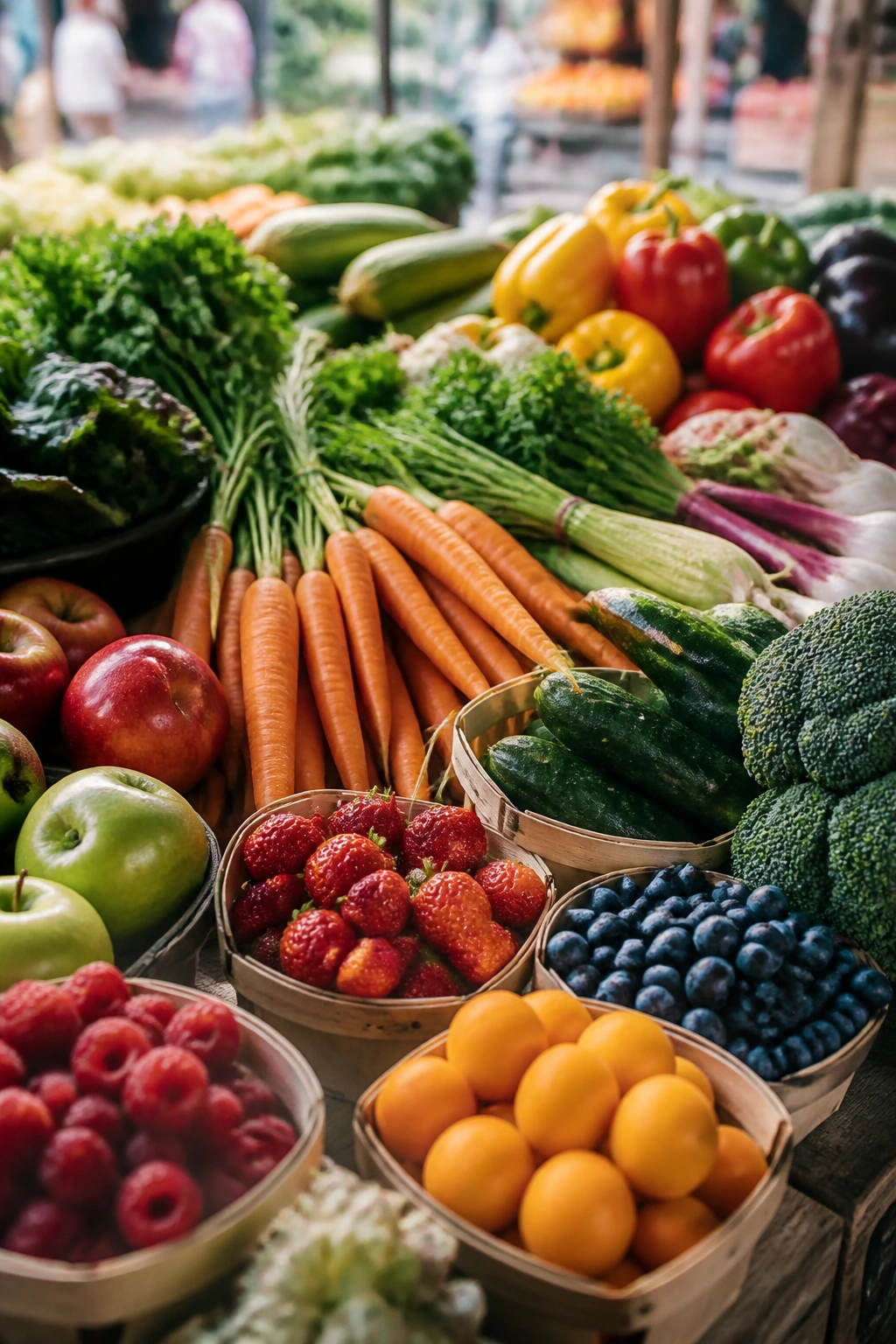 Why Are Fruits And Vegetables Called Produce? Let's Find Out 4 Market display of fresh produce in daylight