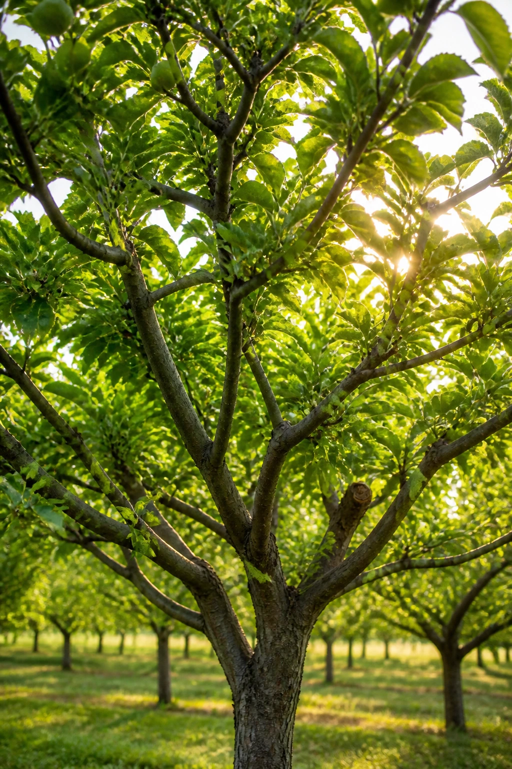 When Is A Good Time To Prune Fruit Trees? 10 Neatly pruned fruit tree canopy under soft sunlight