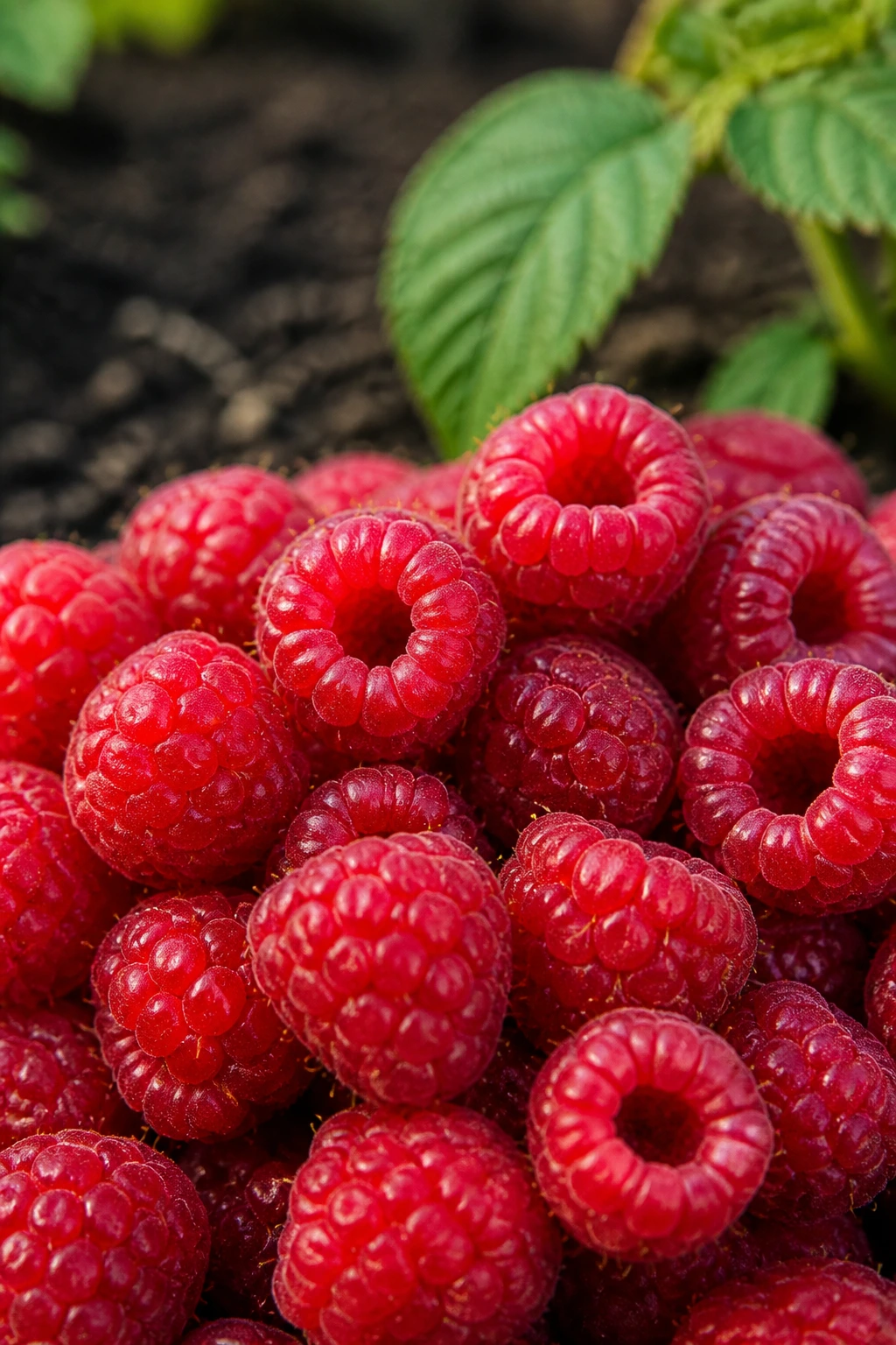 Are Raspberries Acidic Or Alkaline? All You Need To Know 1 Close-up raspberries with soil-like background suggesting pH influence