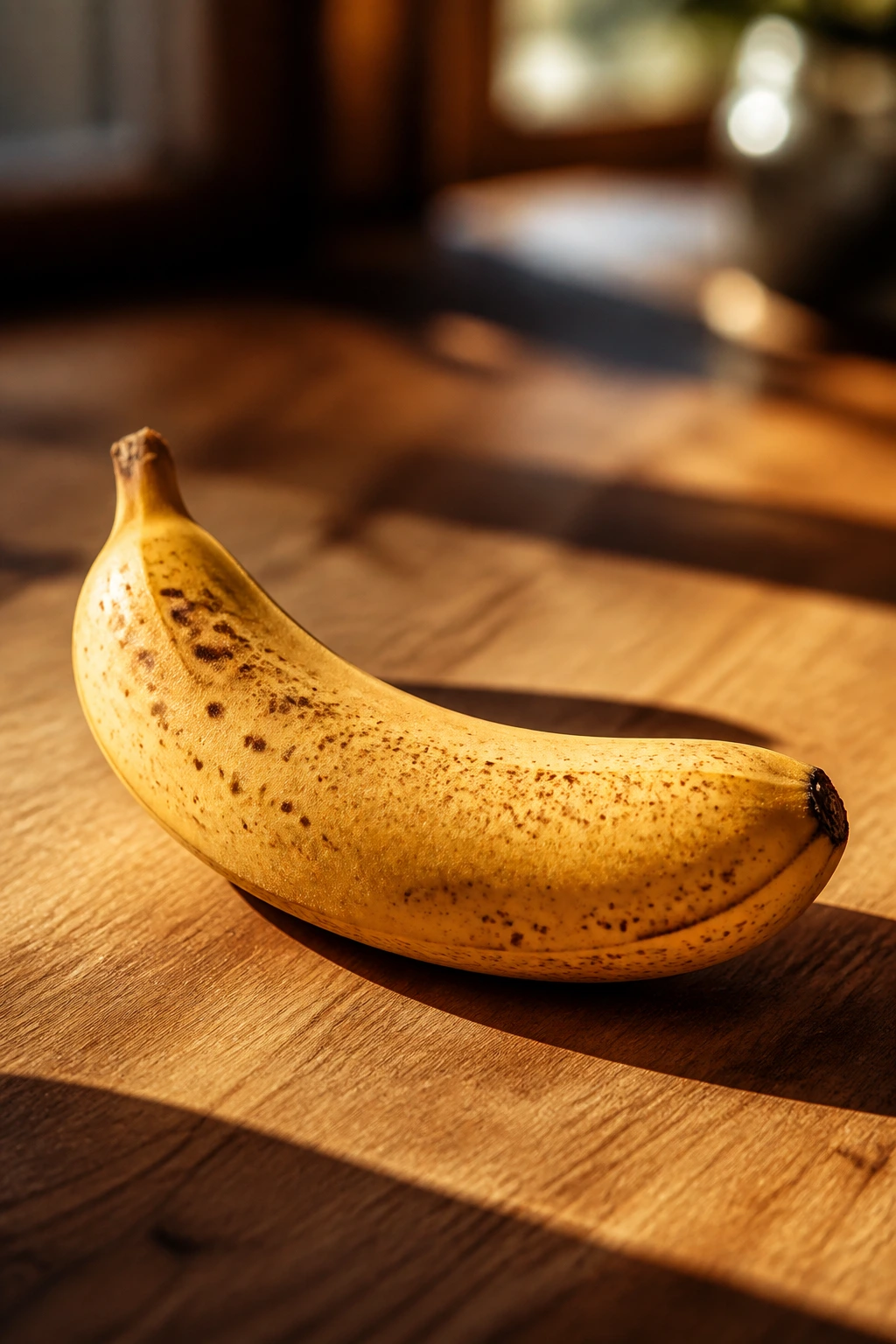 Why Are Bananas Yellow? How Do They Get Their Yellow Color? 6 Close-up of a ripe yellow banana with brown speckles