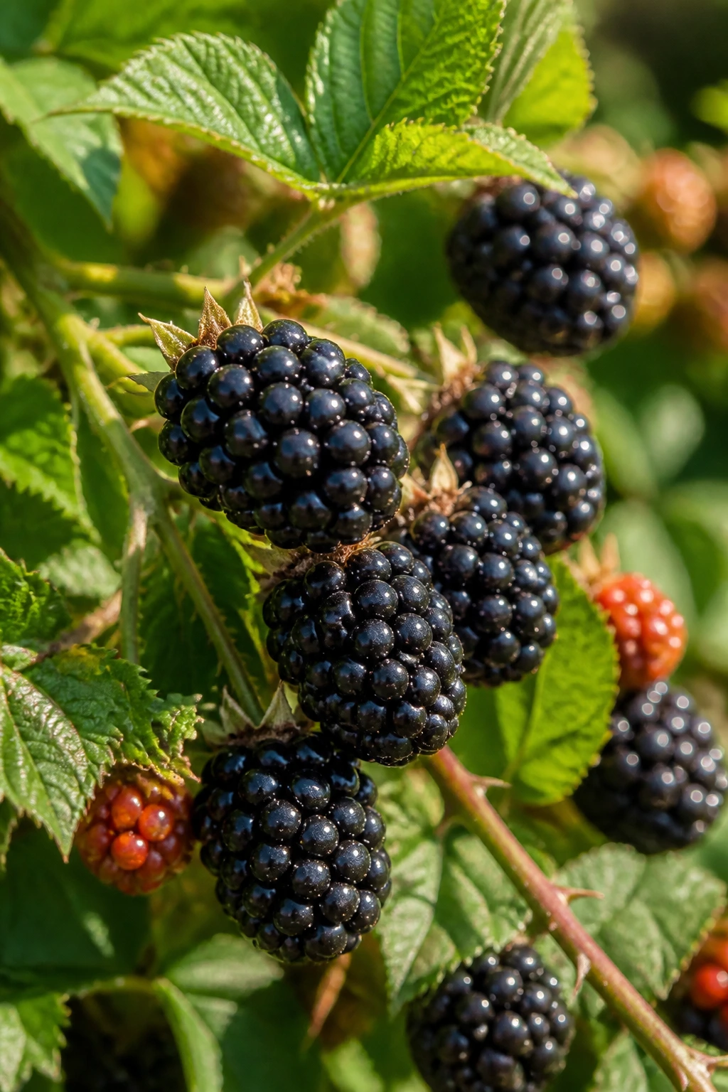 How To Take Bitterness Out Of Blackberries 1 Close-up of ripe blackberries on a plant ready for picking