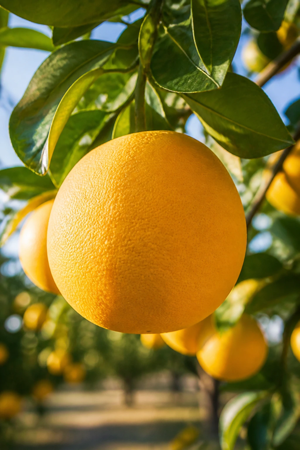 How To Grow Grapefruit From Seed: Step-By-Step Guide 4 Ripe grapefruit on tree in bright sun