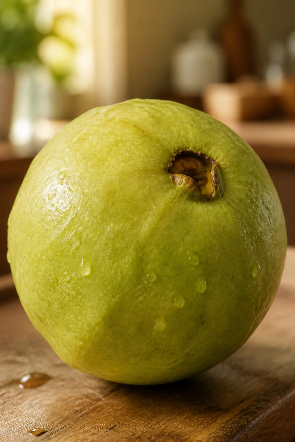 How To Make Guava Puree At Home – Step By Step Guide 3 Ripe guava filling the frame in a warm kitchen