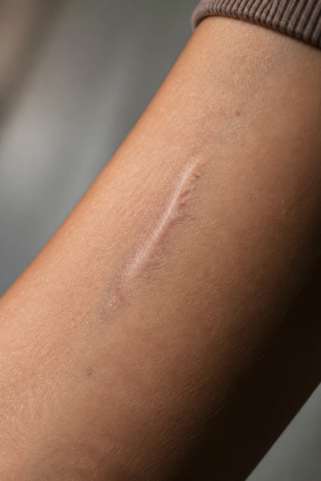 Is Coconut Oil Good for Removing Scars on the Body? 4 Close-up scar on forearm under natural light