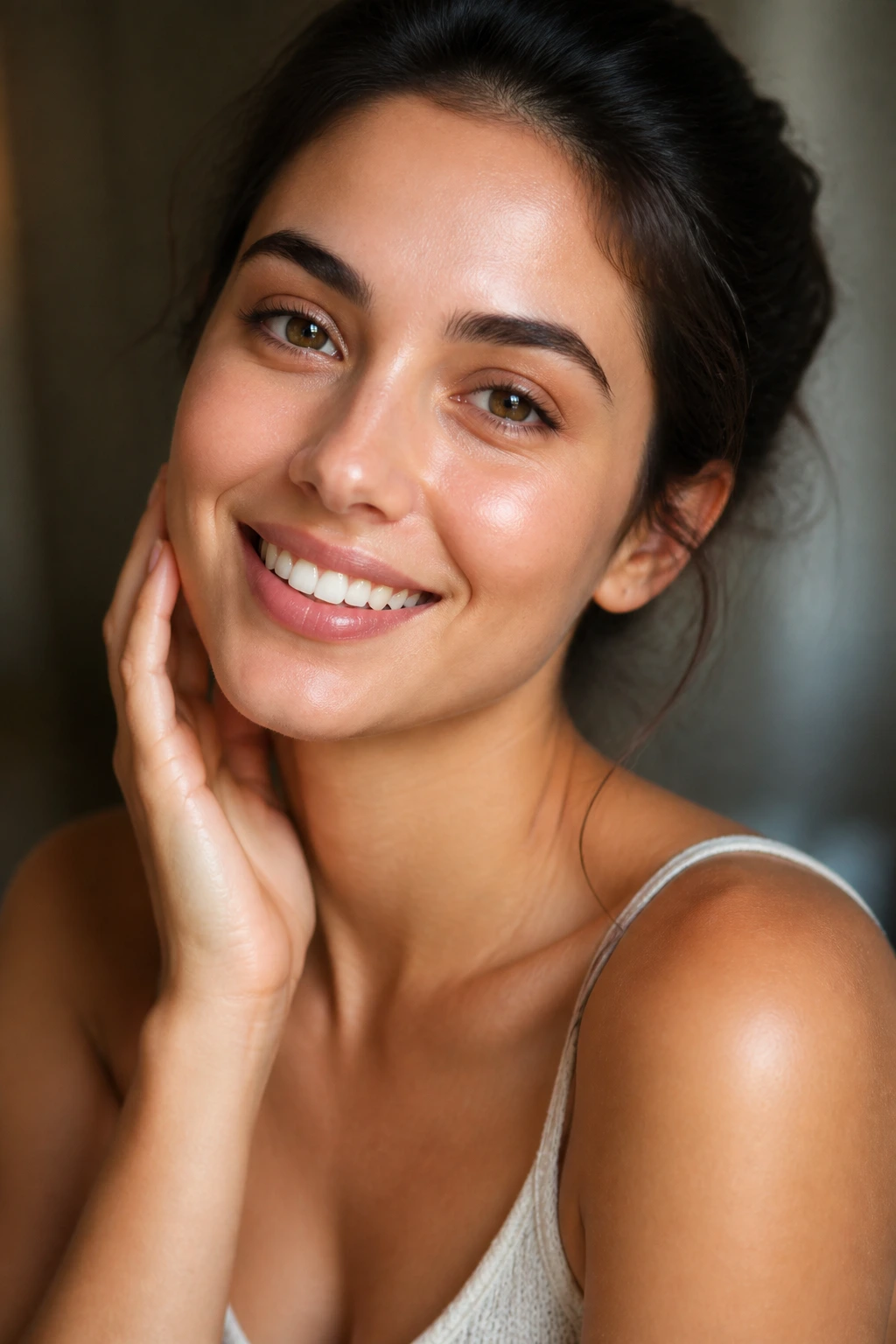 The Top 10 Evidence-Based Health Benefits of Citrus Fruits 9 Portrait of a woman with glowing clear skin in soft window light