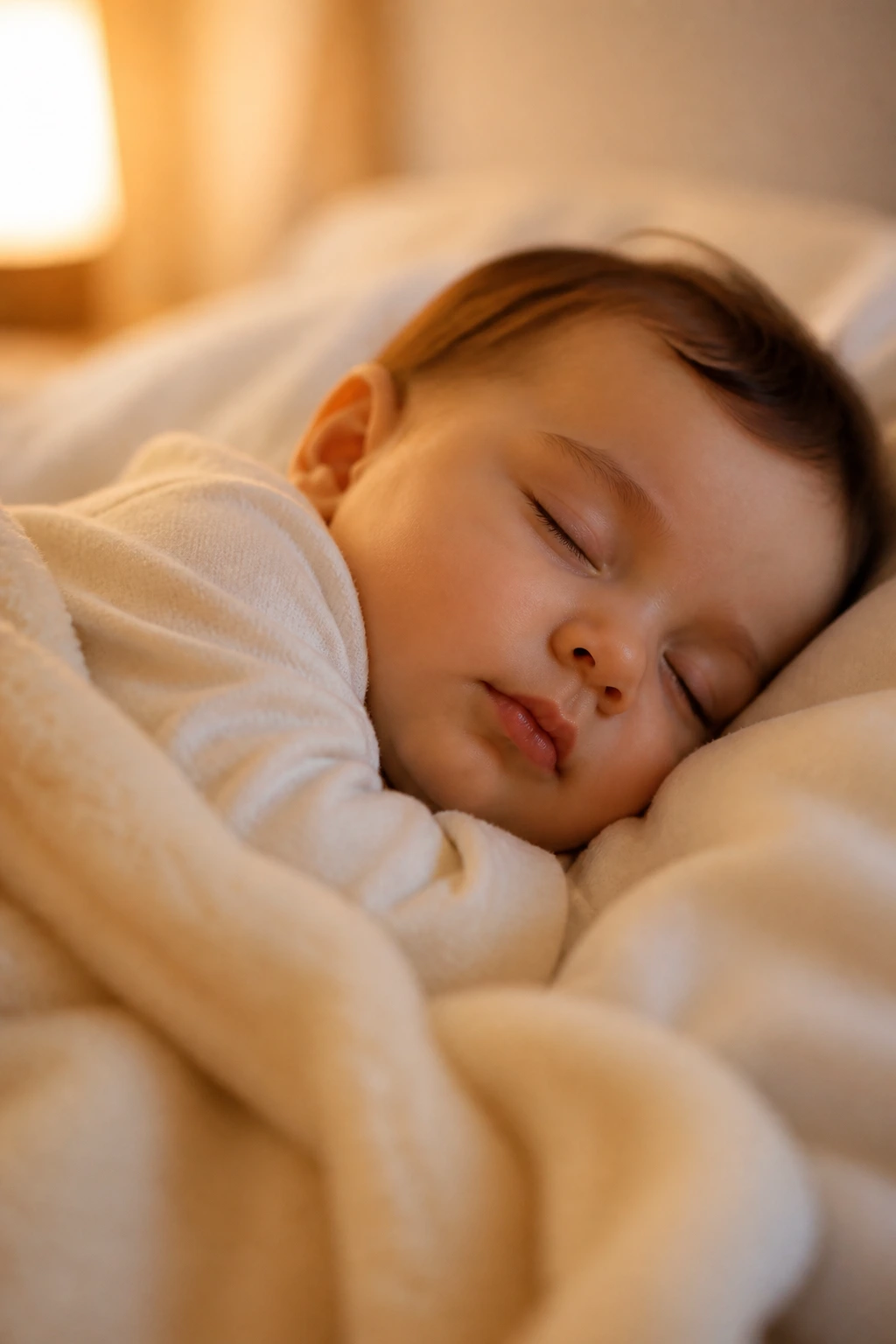 Close-up of a sleeping baby illustrating sleep benefits