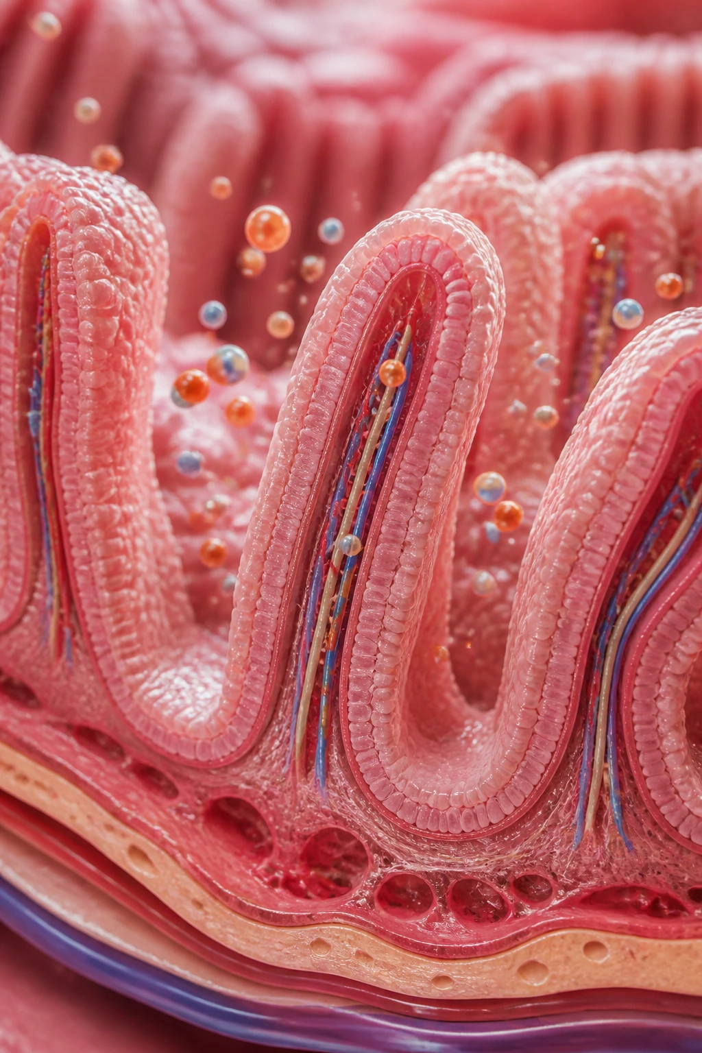 The Top 10 Evidence-Based Health Benefits of Citrus Fruits 14 Small intestine cross-section showing villi and nutrient absorption
