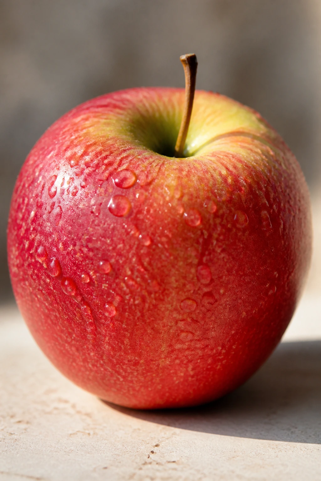 Smitten Apple: Nutrition Facts, Health Benefits, And More 9 Glossy Smitten apple with dew against a neutral background.