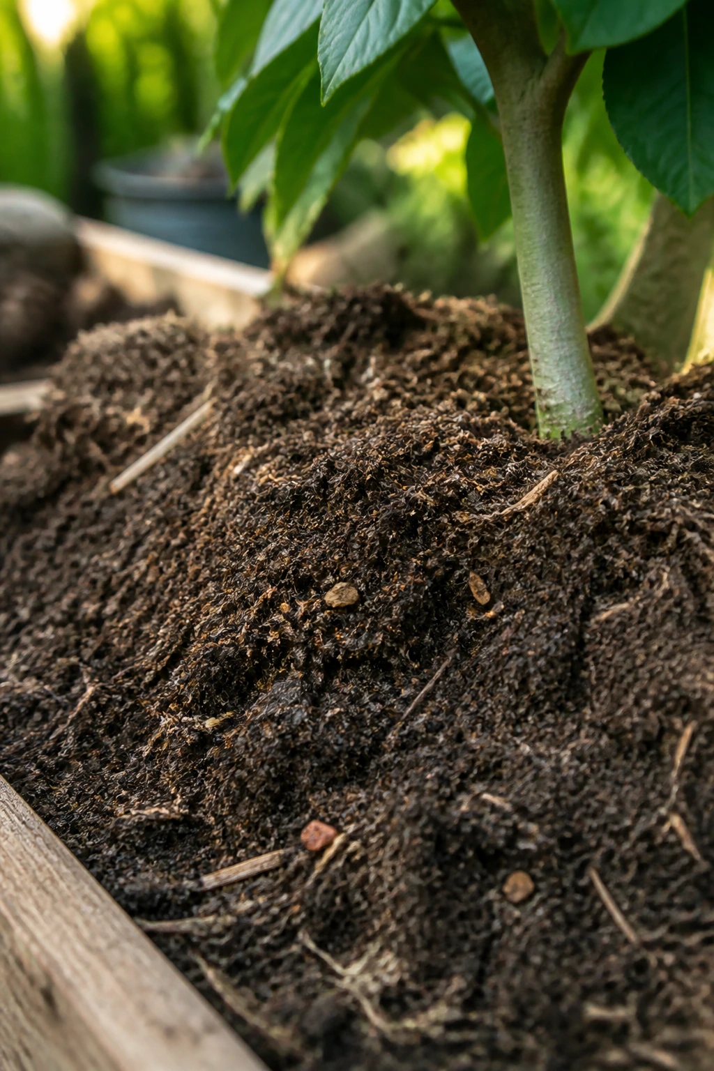 How To Make Avocado Tree Bear Fruit Faster (Complete Guide) 4 Rich garden soil with mulch prepared for avocado trees
