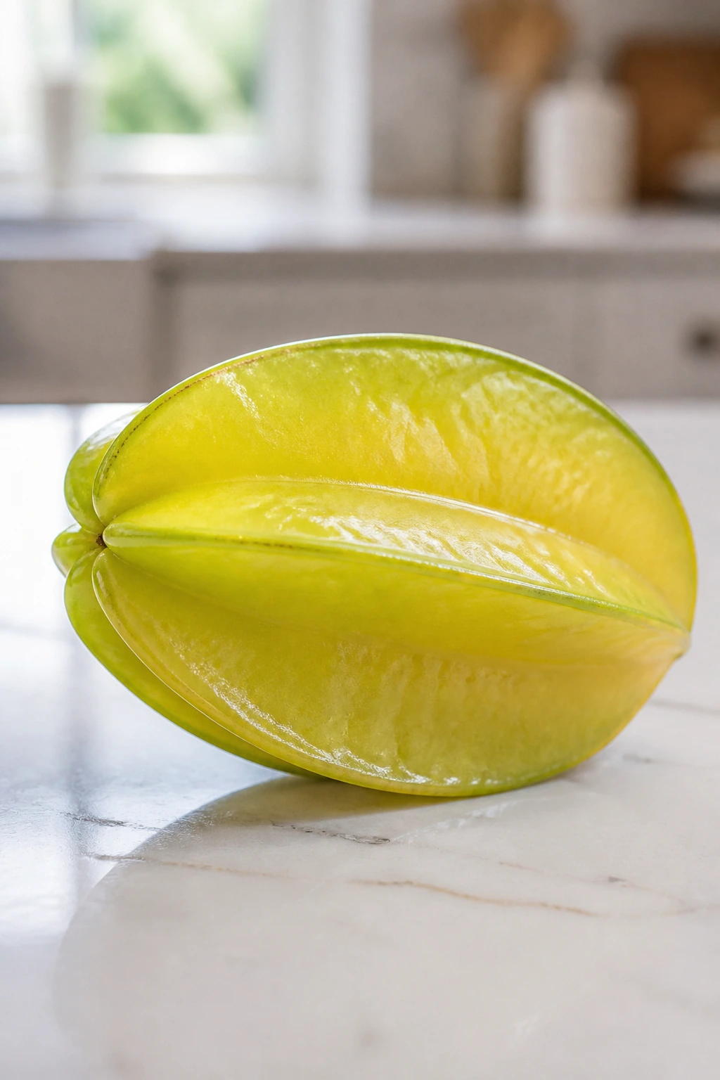 How To Store Star Fruit Properly For Longer Shelf Life 4 Star fruit as the focal subject in a bright kitchen setting.