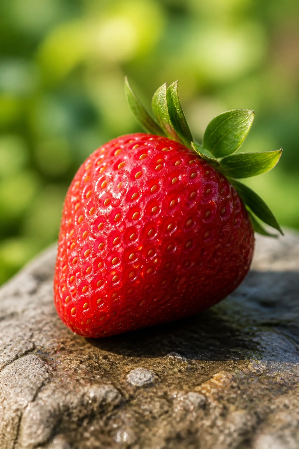 Can Squirrels Eat Strawberries? All You Need to Know 6 Single strawberry on stone surface in natural light