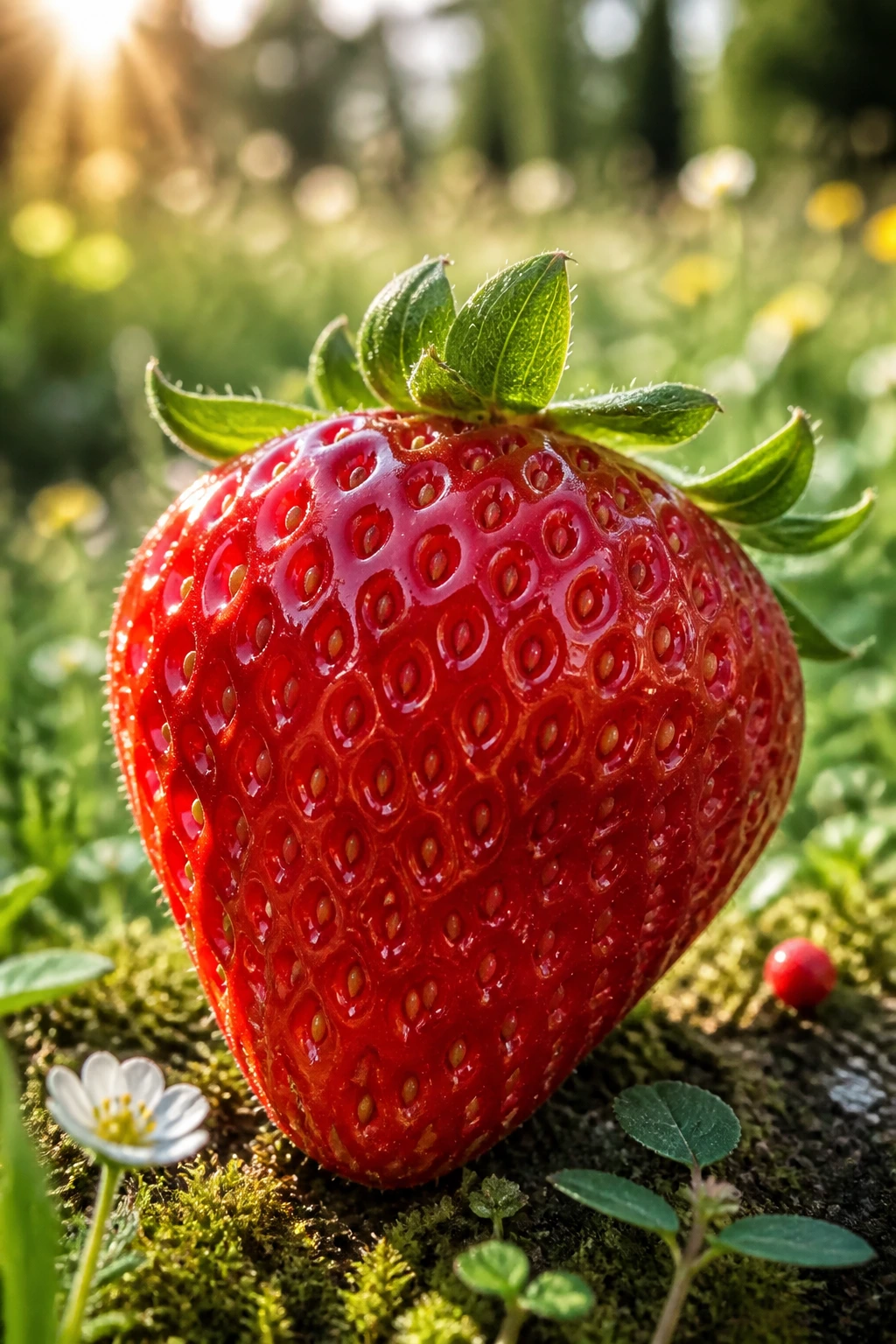 40 Strawberry Puns That Are So Berry Funny To Make Your Day 6 Strawberry front and center in a meadow setting