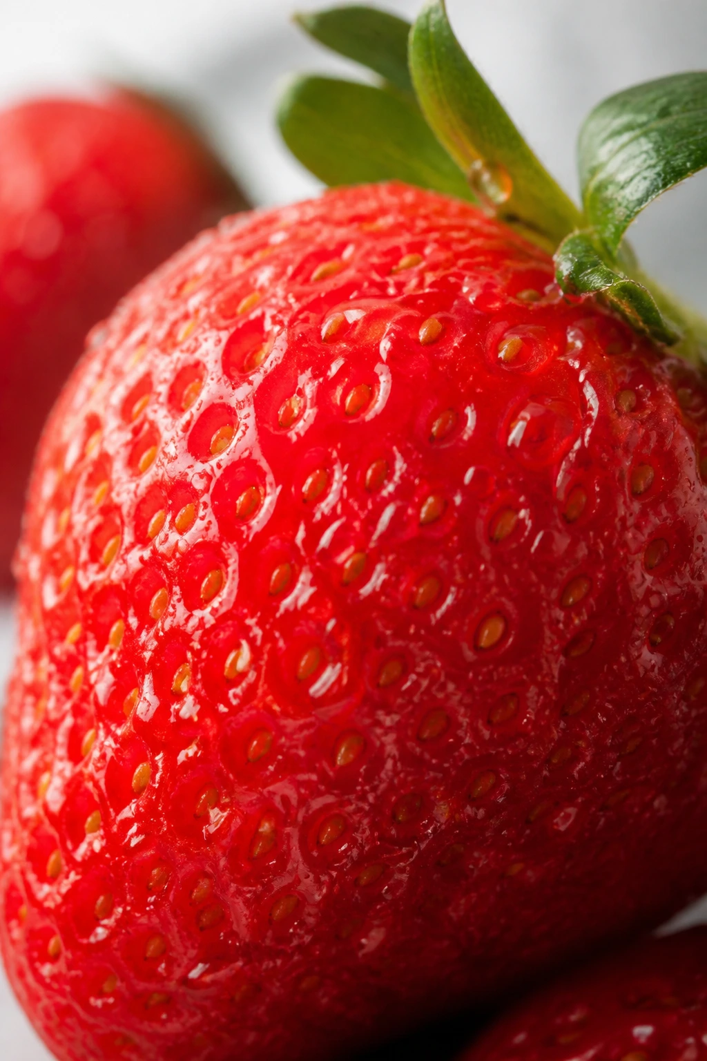 Can Chinchillas Eat Strawberries? All You Need To Know 3 Close-up of ripe strawberry highlighting vitamin C benefits.