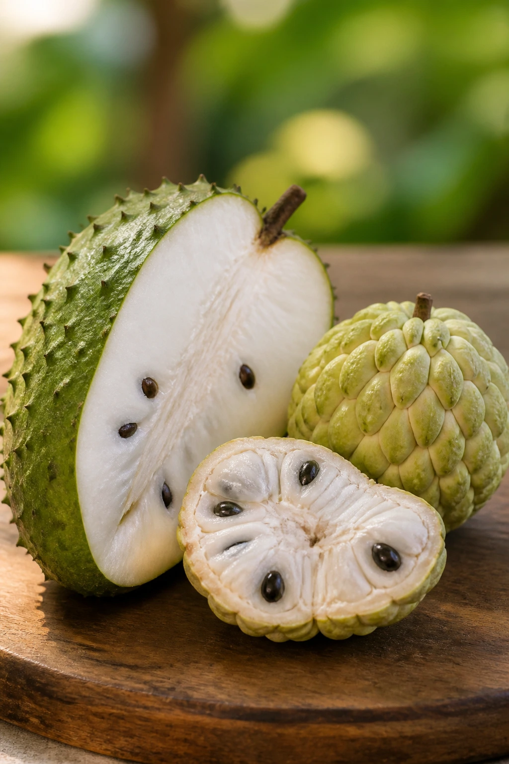 Sugar Apple Vs Soursop: Which Is More Healthier? 4 Close-up of sugar apple and soursop halves highlighting health-benefit appearance