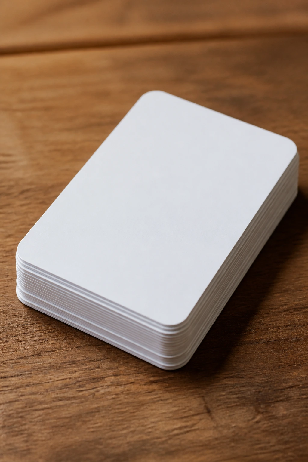 Blank notecards on a desk