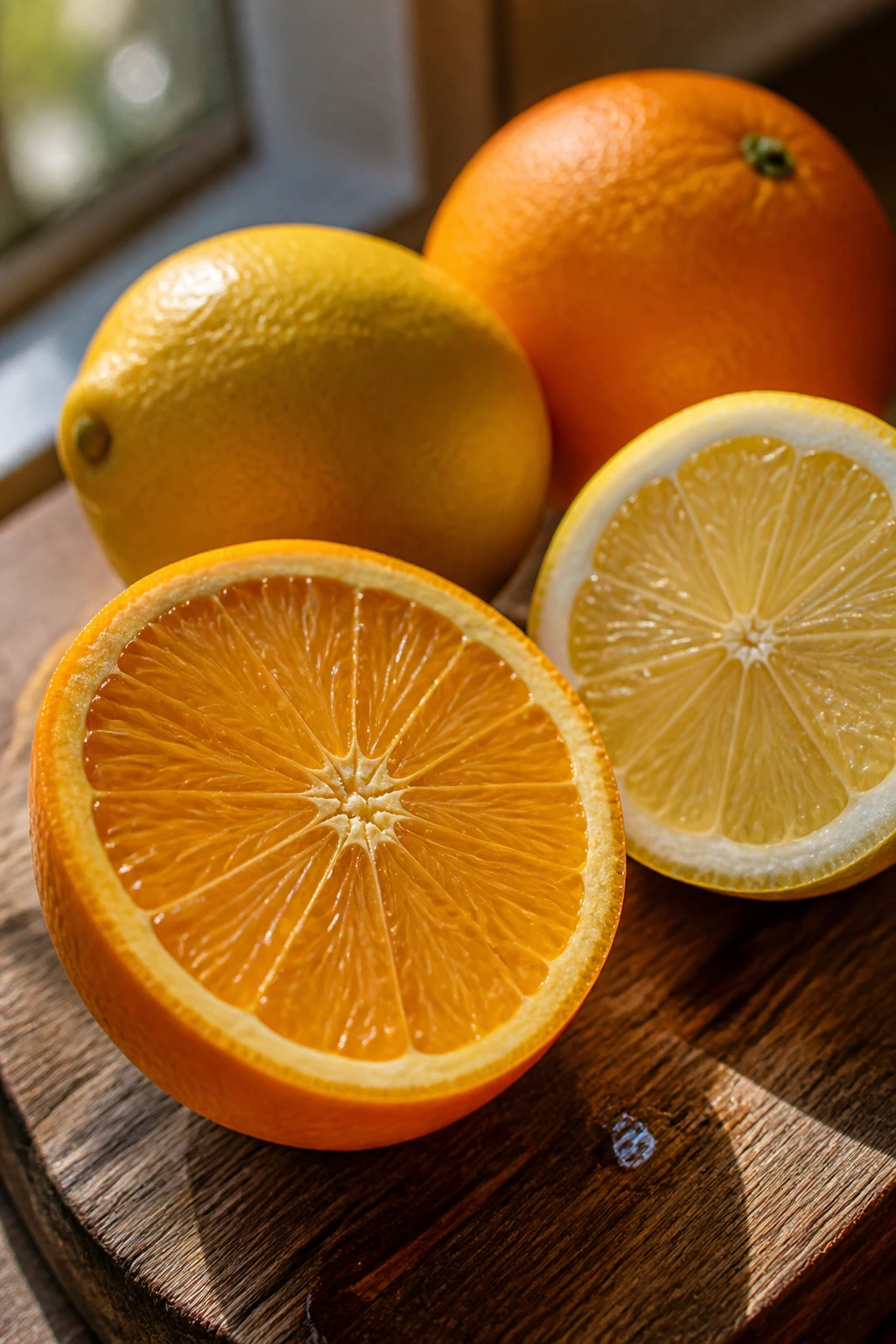 Where Does The Sweetness Of Fruit Come From? Find Out Now! 12 Close-up of orange and lemon halves showing sweetness and acidity balance in fruits.
