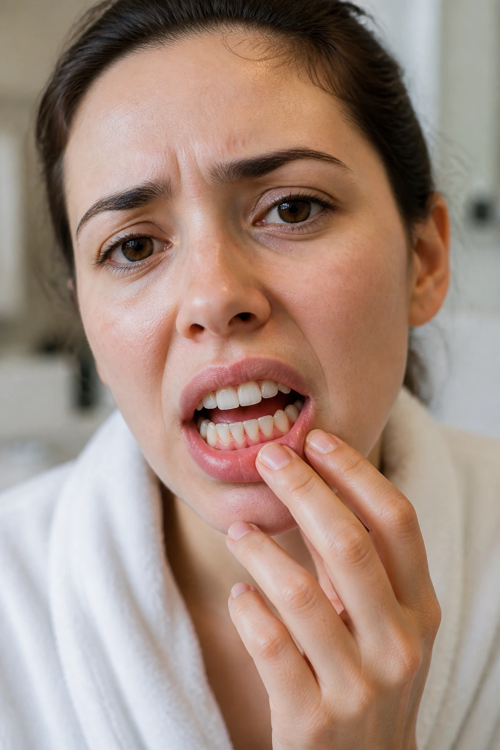 Side Effects of Eating Too Much Fruit: 10 Possible Outcomes 6 Close-up of a person showing concern about teeth health