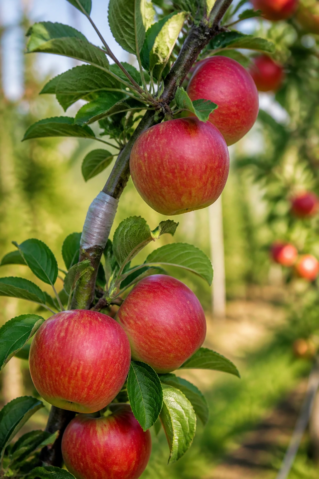 Why Are Fruit Trees Grafted? Everything You Need To Know 17 Branch on a grafted fruit tree with uniform apples, illustrating consistent elite cultivars.