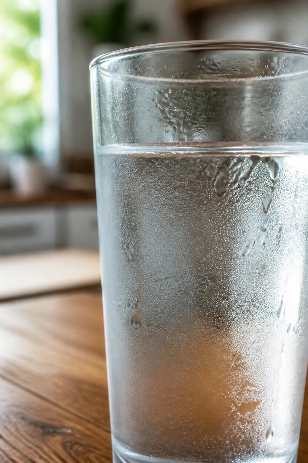The Watermelon Effect: Are Watermelons Good For Weight Loss? 3 Close-up of a glass of water with condensation on a kitchen table