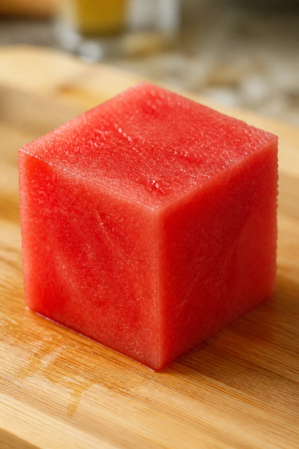 Can Gerbils Eat Watermelon? Let's Find Out 10 Cleaner watermelon cube with rind removed on a cutting board