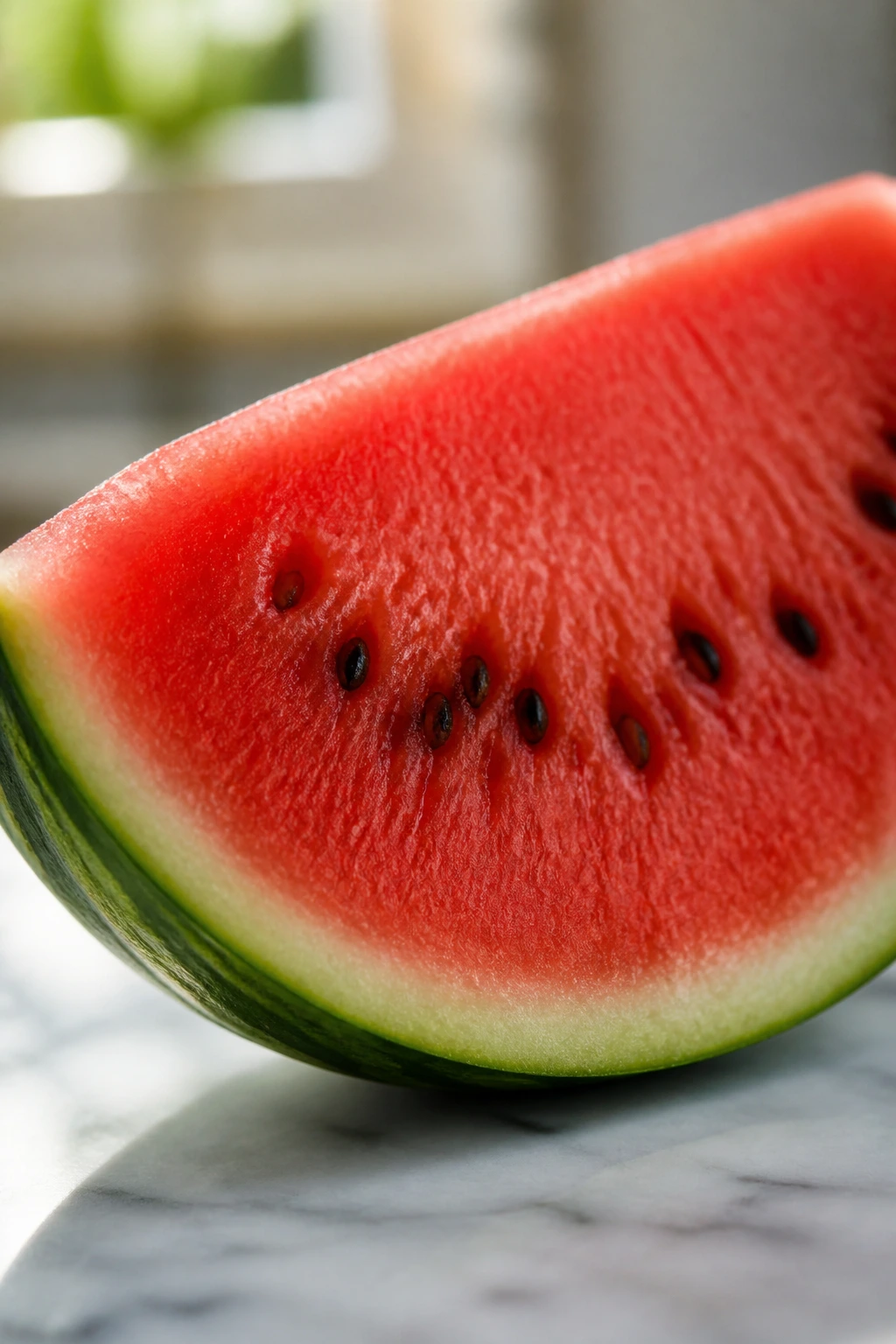 Can Gerbils Eat Watermelon? Let's Find Out 17 Watermelon wedge on a kitchen counter under daylight