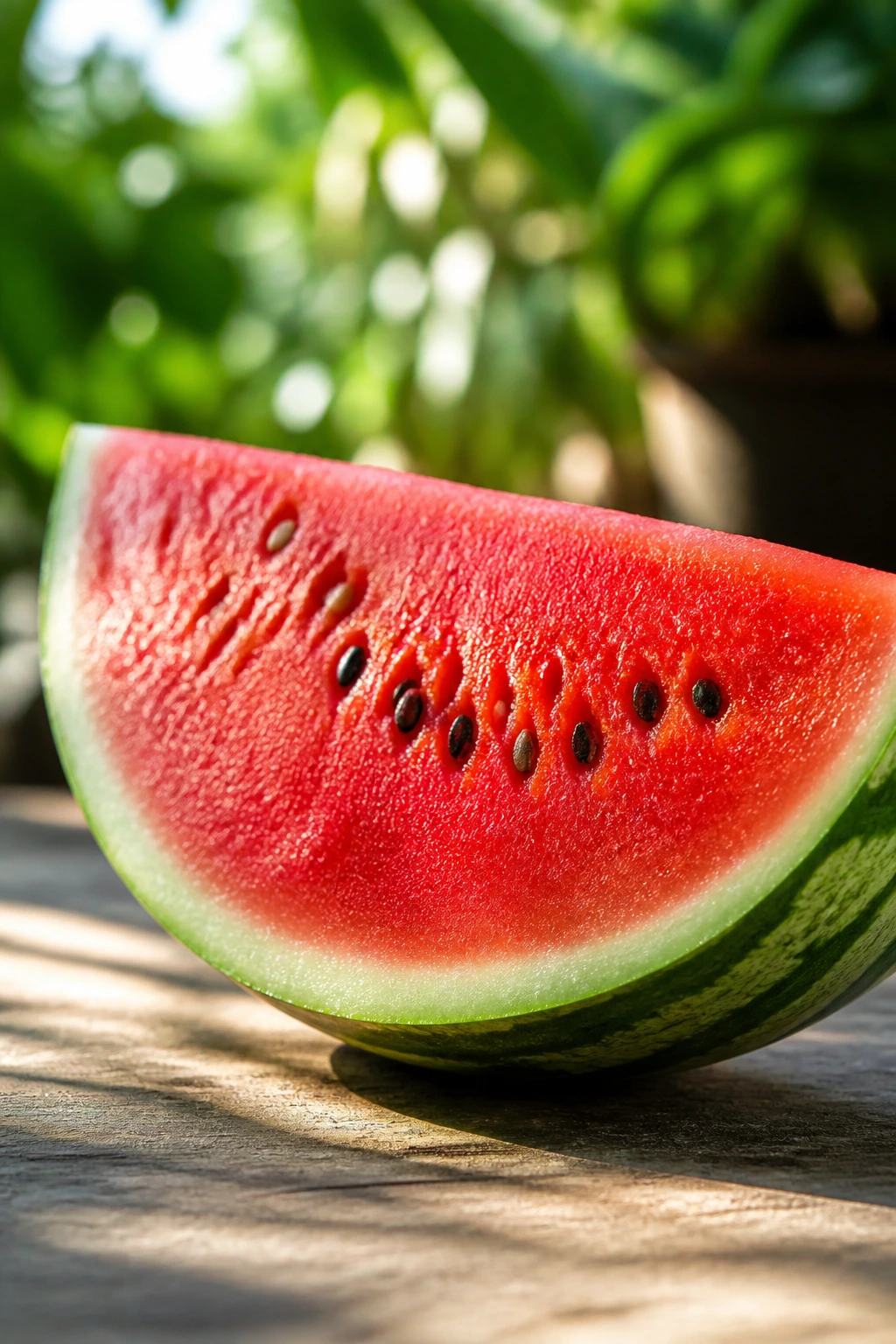 Is Watermelon Good For Your Liver? All You Need To Know 2 Watermelon wedge photographed outdoors highlighting liver-friendly nutrients