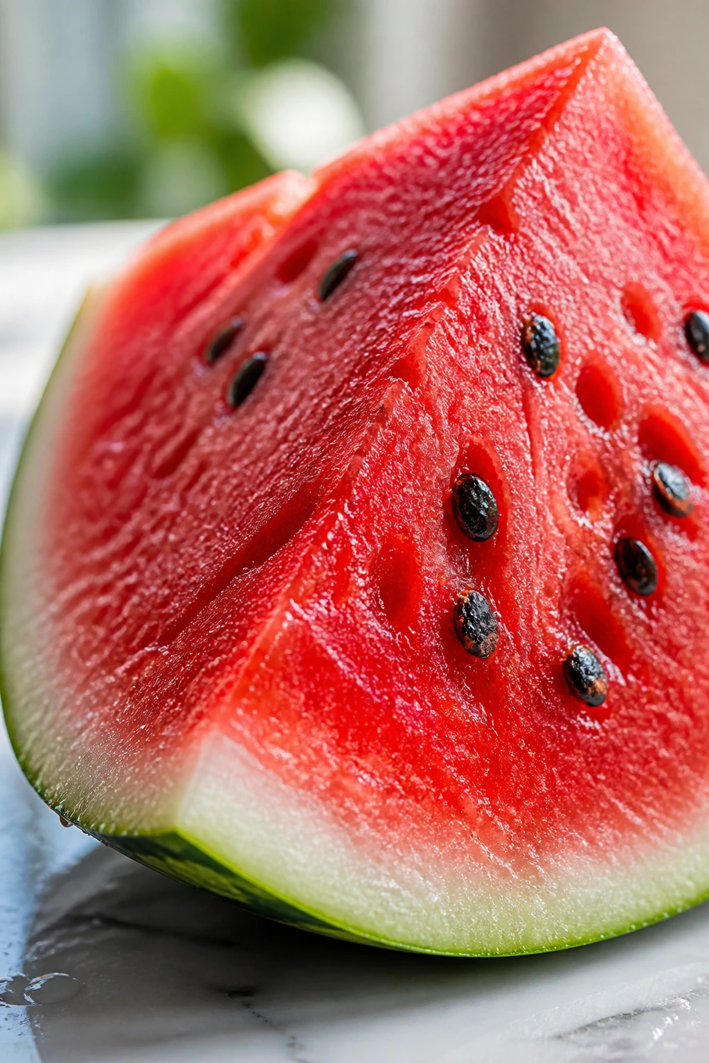 Can Gerbils Eat Watermelon? Let's Find Out 15 Juicy watermelon slice on a clean countertop in natural light