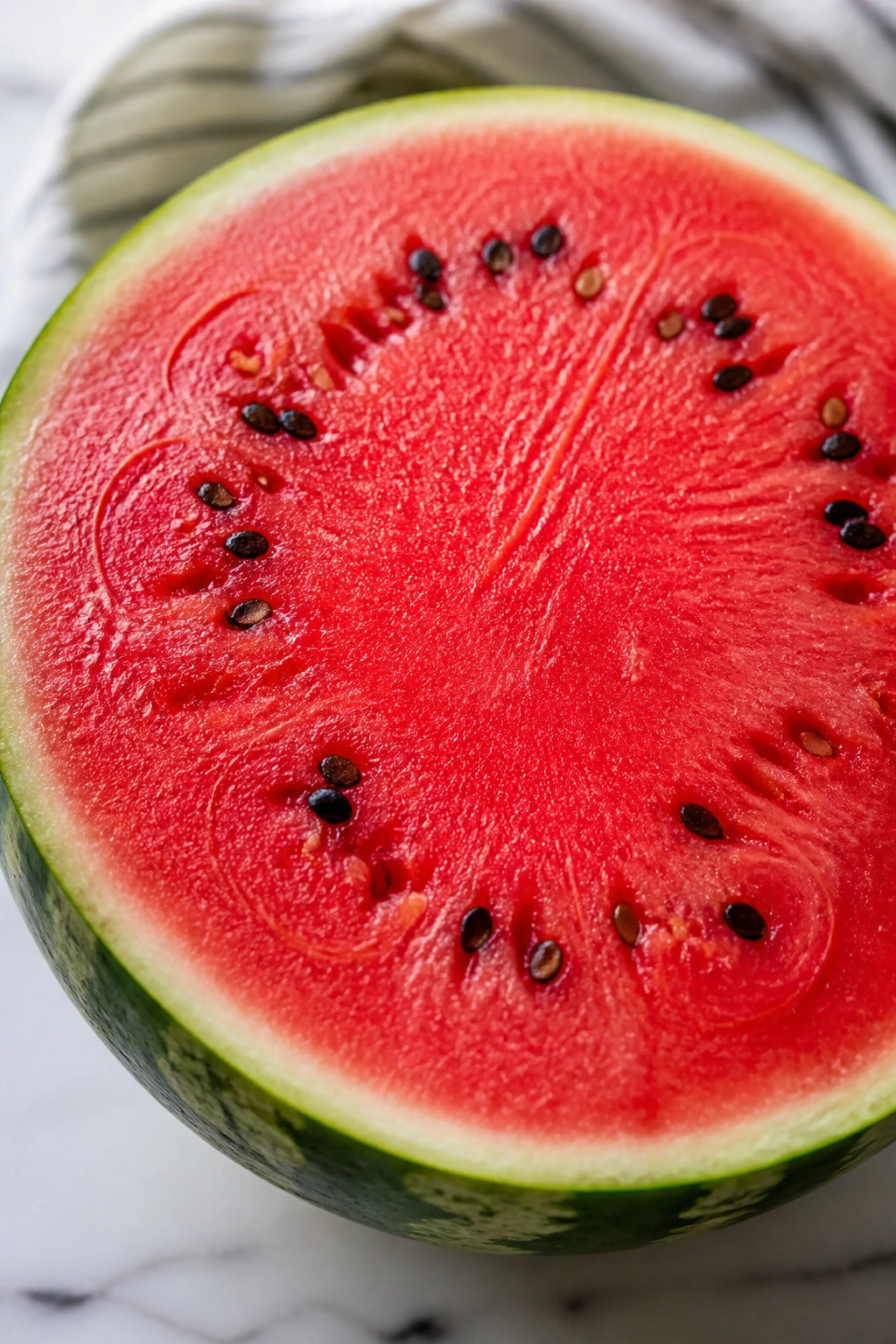 Is Watermelon Good For UTIs? The Pros and Cons 2 Halved watermelon dominates frame on a kitchen surface with natural light