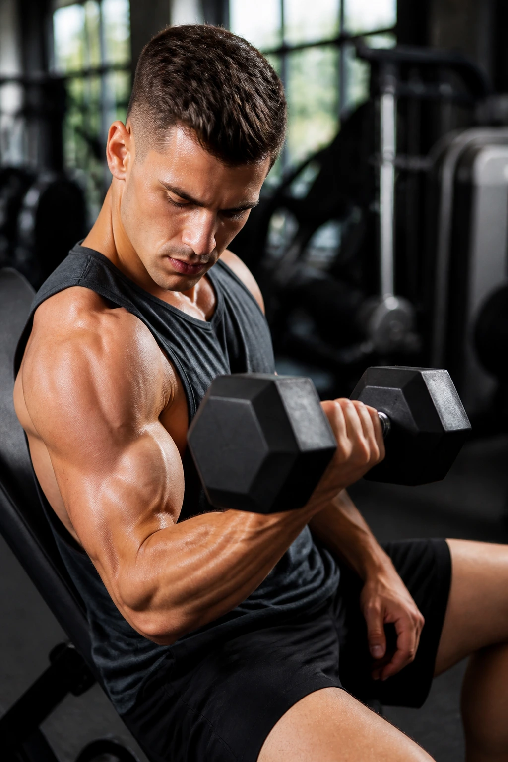 Grapes For Weight Gain: Here's All You Need To Know 4 Real person lifting a dumbbell in a gym setting