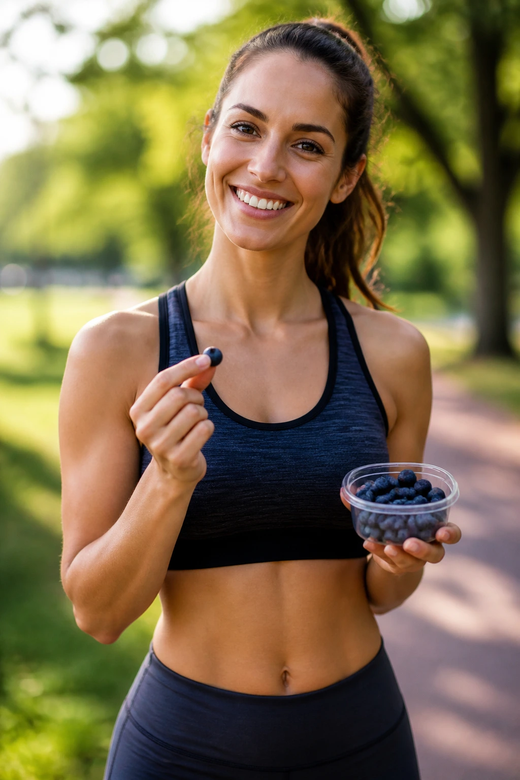 What Happens If You Eat Blueberries Everyday? 6 Close-up portrait of a fit person in athletic wear in a park