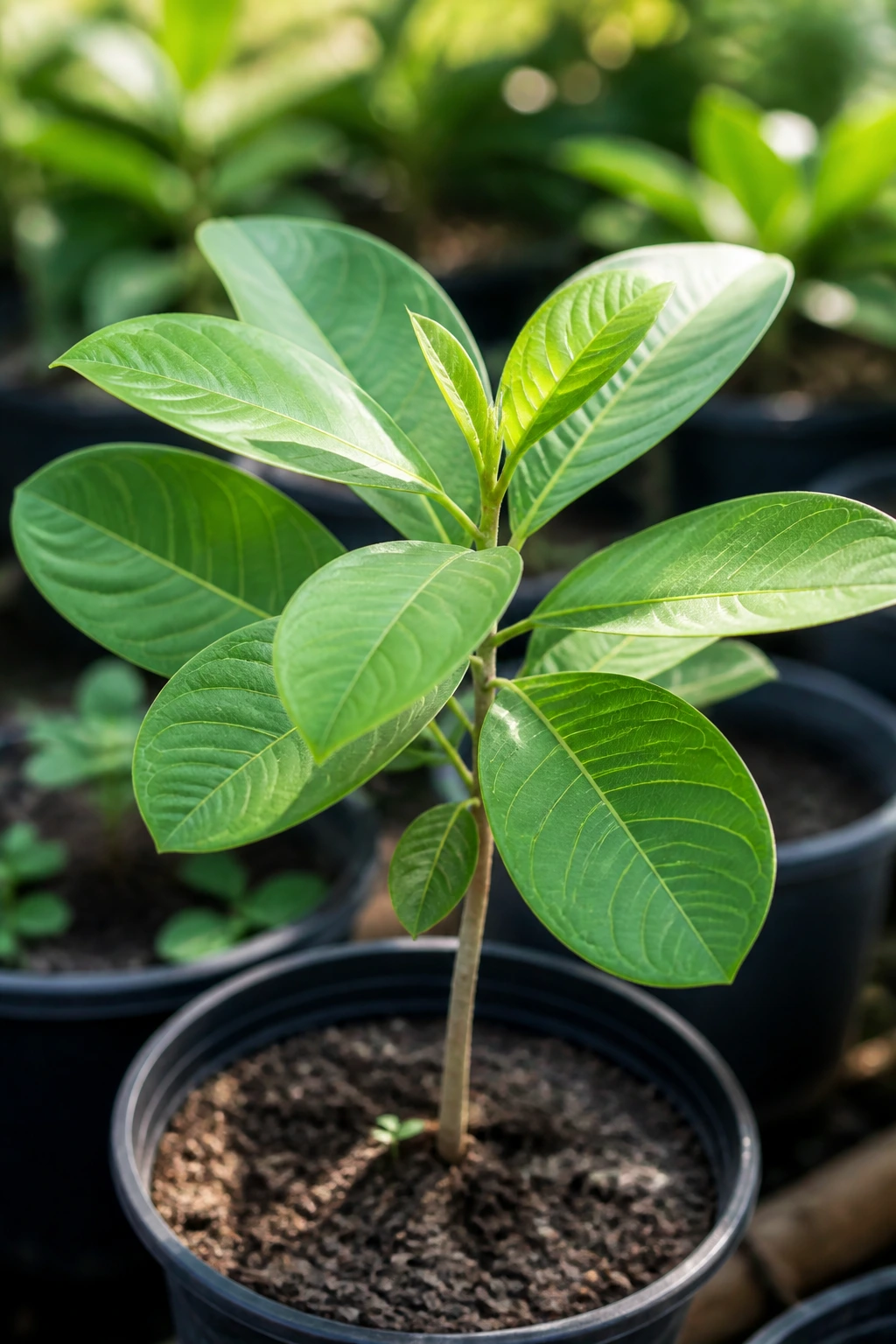 How to Grow Santol from Seeds (Complete Guide) 12 Young santol sapling in a pot in a garden