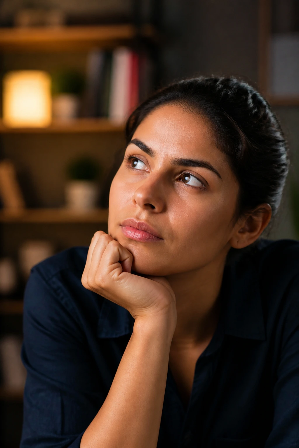 Thoughtful person in a study for gastritis FAQs