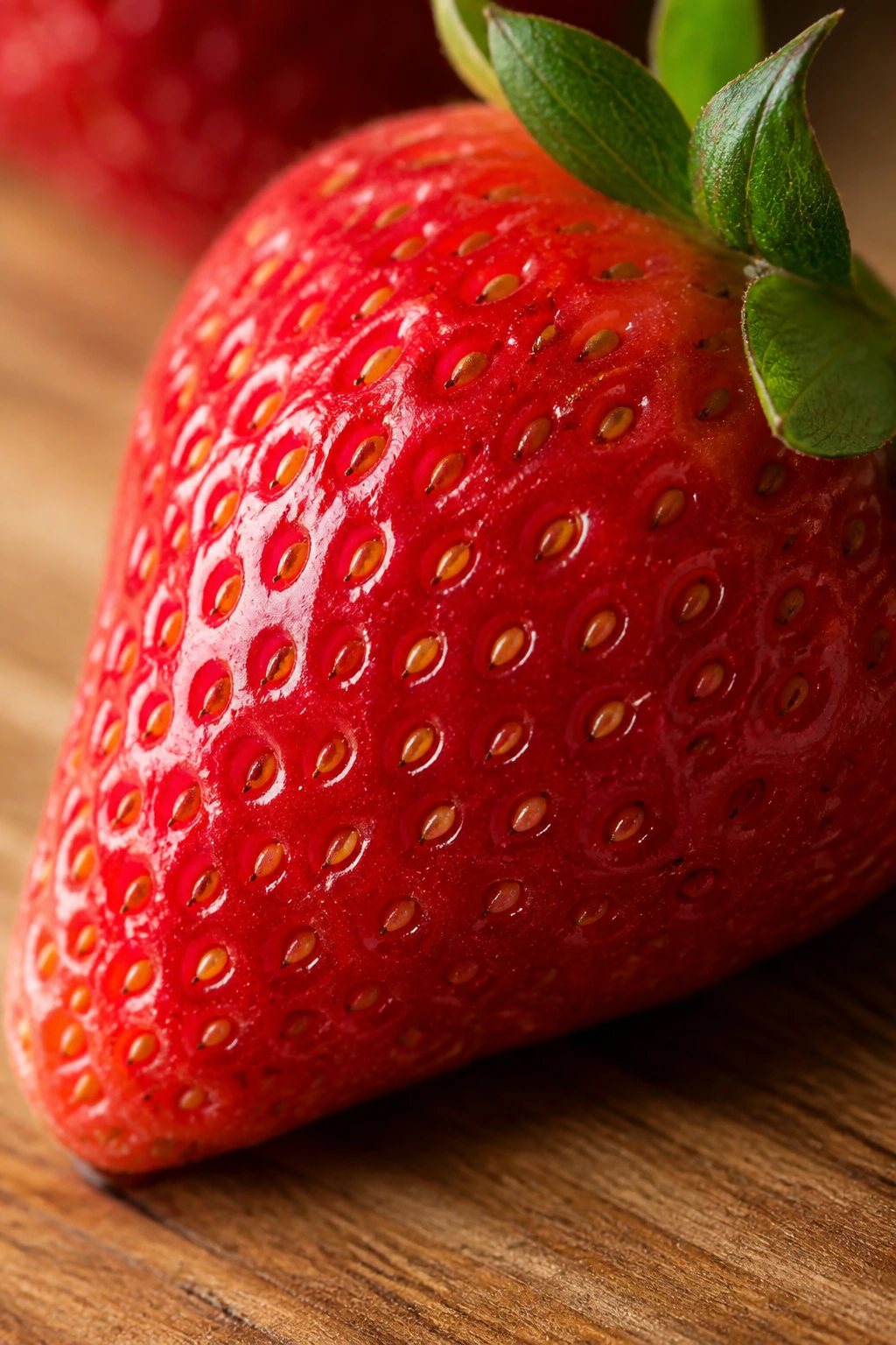 Which Fruit Have Seeds On The Outside? - It Is a Strawberry 2 Macro view of strawberry skin with seeds visible